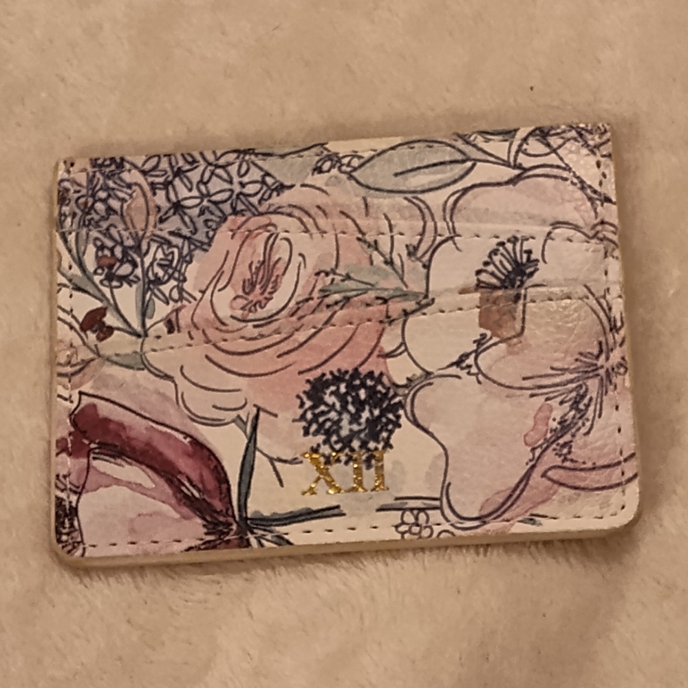 Tula XII Floral Card Holder - Pink and Cream